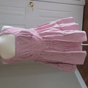 Wome's wild fable Tiered A Line Striped Halter Dress Red And White NWT